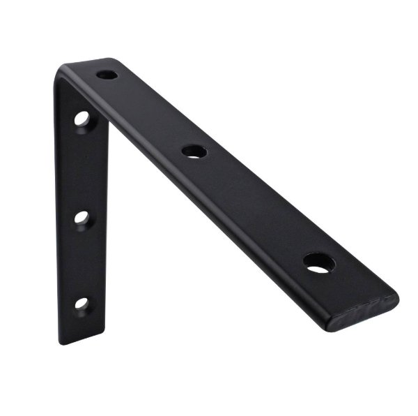 ANGLE BRACKET HEAVY DUTY - BLACK 200x250x25x6mm