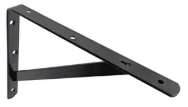 STRAIGHT STAYED BRACKET - BLACK 200x250x25x3.5mm