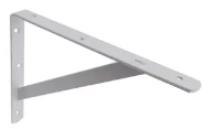 STRAIGHT STAYED BRACKET - WHITE 200x250x25x3.5mm