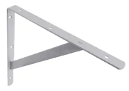 STRAIGHT STAYED BRACKET - WHITE 300x300x25x3.5mm