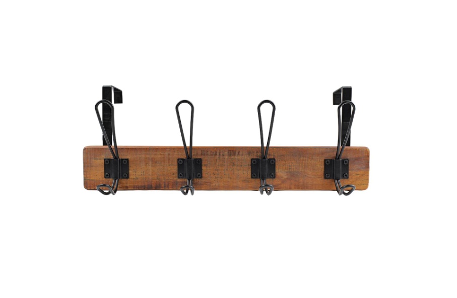 Rustic Over the Door 4 Hook 450mm x 70mm