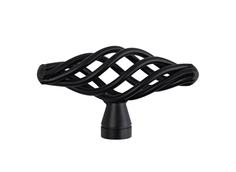 Knob - Cage 64mm Black PK2