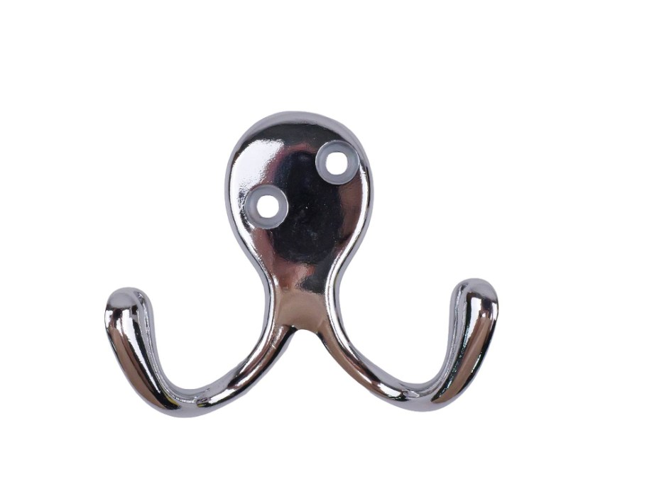 Double Robe Hook Polished Chrome PK5