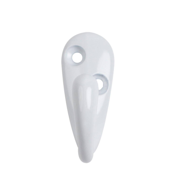 Single Robe Hook White PK2