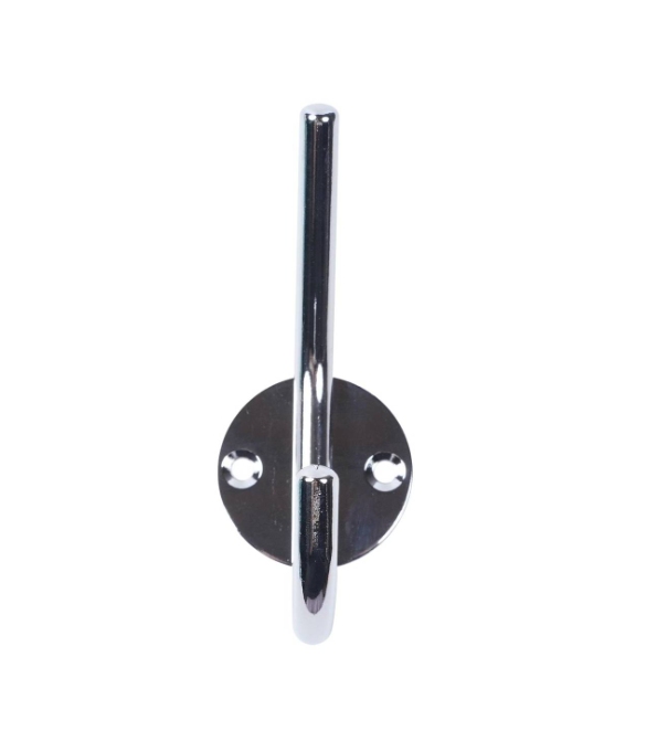 Hat & Coat Hook Round Base Polished Chrome PK1