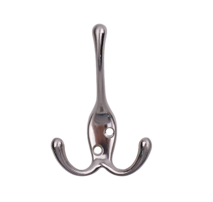 Tri Hook Satin Nickel PK1