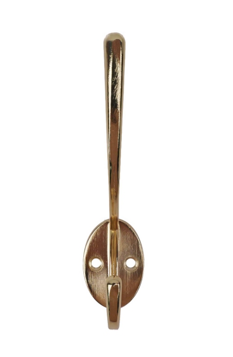 Victorian Hook - Polished Brass