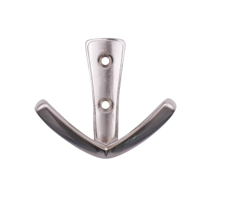Modern Twin Hook - Satin Nickel