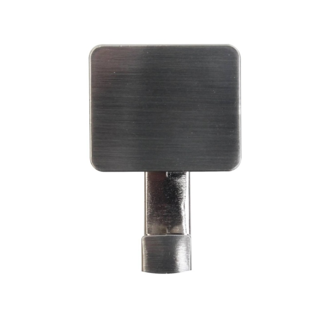 Square Back Hook - Satin Nickel