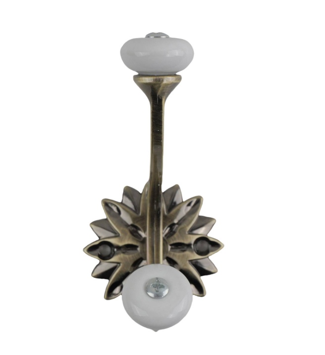 Sunflower Hat & Coat Hook - Antique Brass