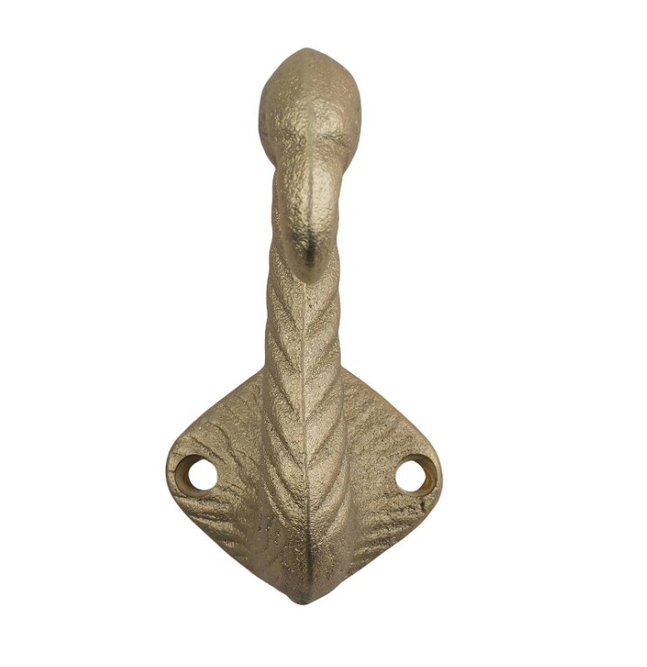 Flamingo Head Hook - Brushed Brass