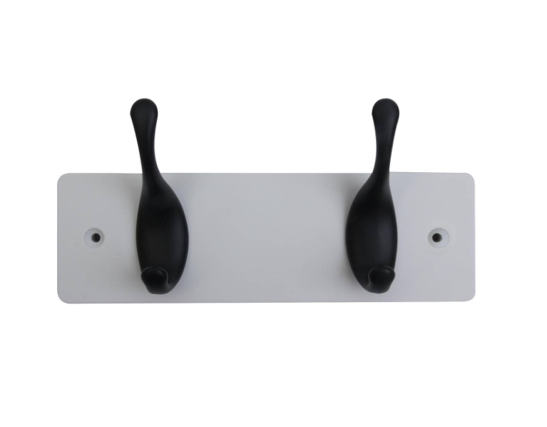 Hookrail - White w/ Black Modern Hook 2 FSC100%