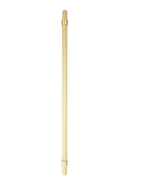 T Bar Handle 320mm Knurled Brushed Brass Pk2