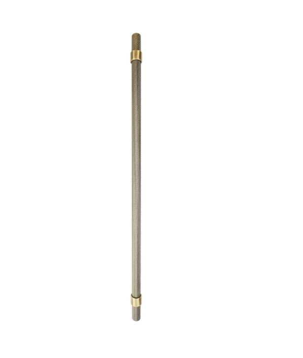 T Bar Handle 320mm Knurled Antique Brass Pk2
