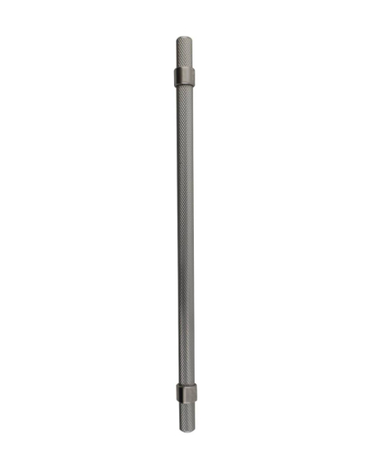 T Bar Handle 224mm Knurled Satin Pk2