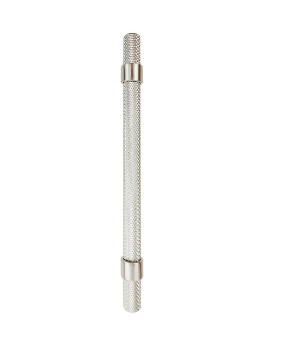 T Bar Handle 128mm Knurled Satin Pk2