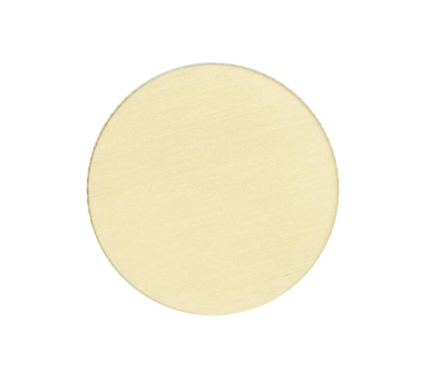 Round Knob 32mm Knurled Brushed Brass & Black PK2