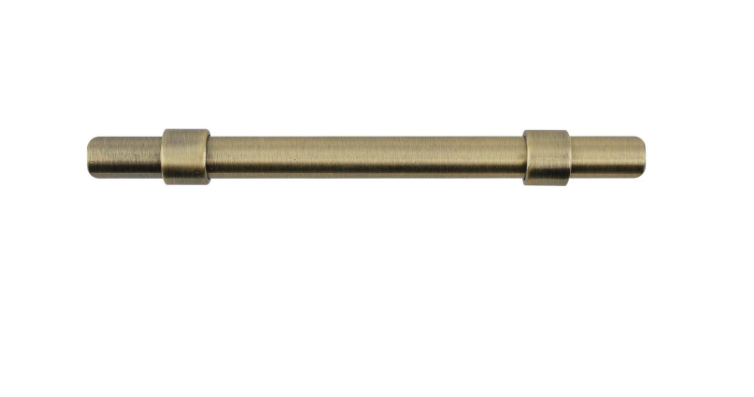 T Bar Handle 96mm Smooth Antique Brass Pk2