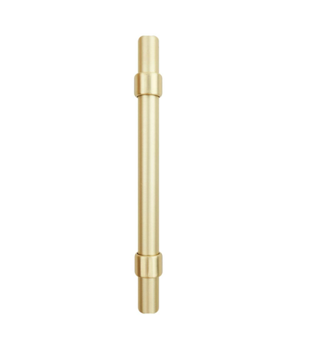 T Bar Handle 96mm Smooth Brushed Brass Pk2