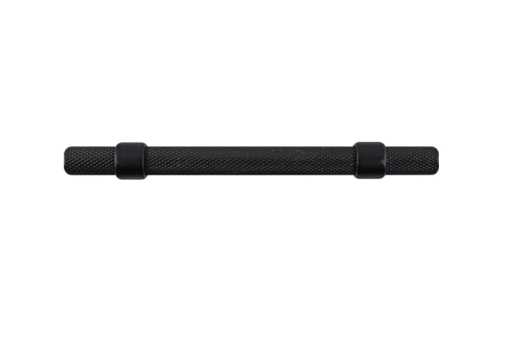 T Bar Handle 96mm Knurled Black Pk2