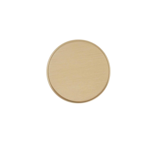 Large Cabinet Knob Knurled Brushed Brass Pk2