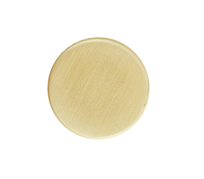 Small Cabinet Knob Knurled Brushed Brass Pk2