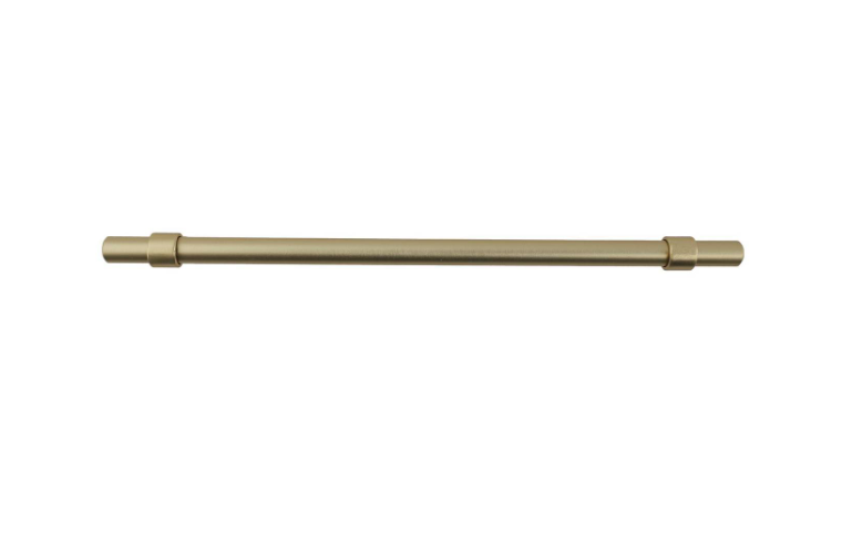 T Bar Handle 224mm Smooth Brushed Brass Pk2
