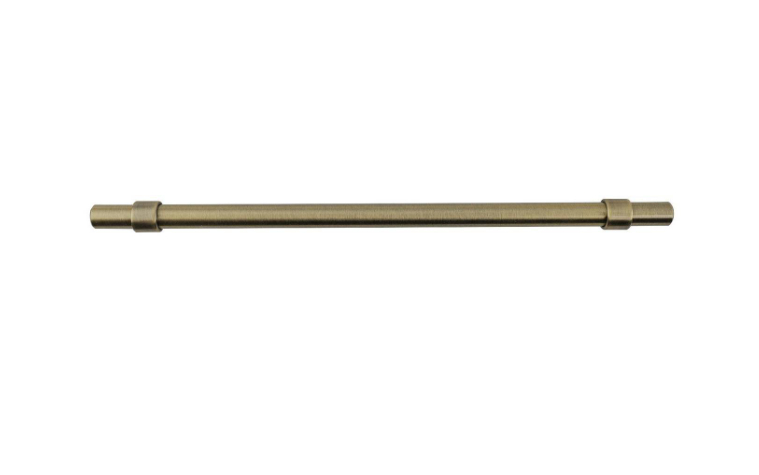 T Bar Handle 224mm Smooth Antique Brass Pk2