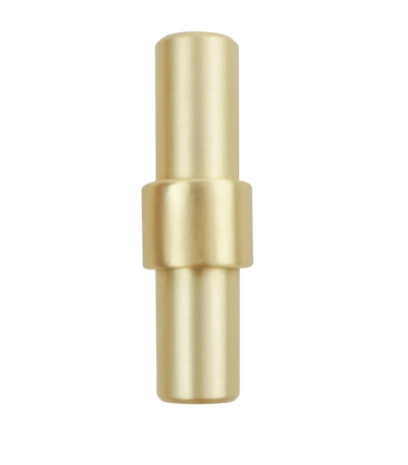 T Handle Smooth Brushed Brass Pk2