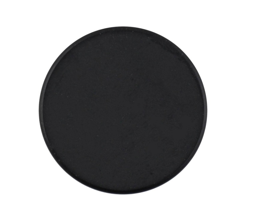 Round Knob Smooth 32mm Black PK2