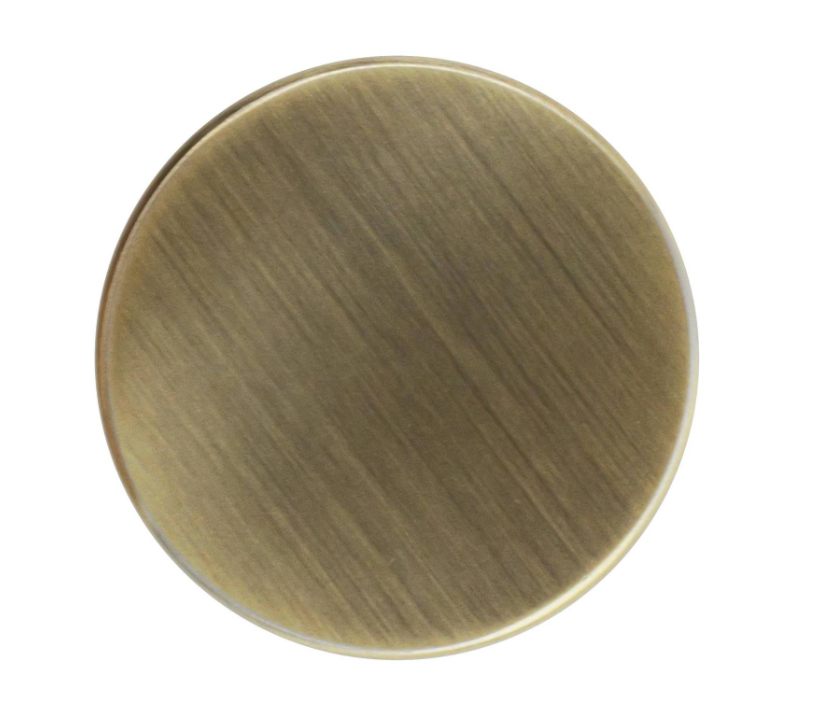 Round Knob Smooth 32mm Antique Brass PK2