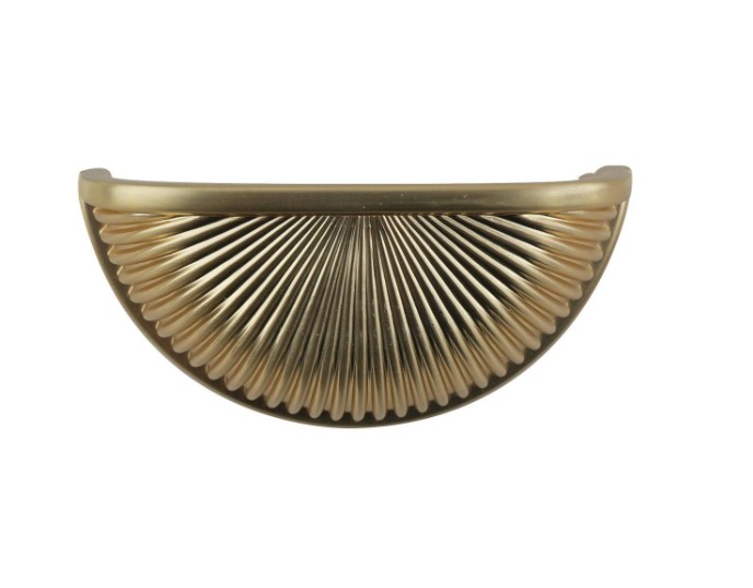 Ribbed Handle 76mm Mondern Chic Brushed Brass PK2