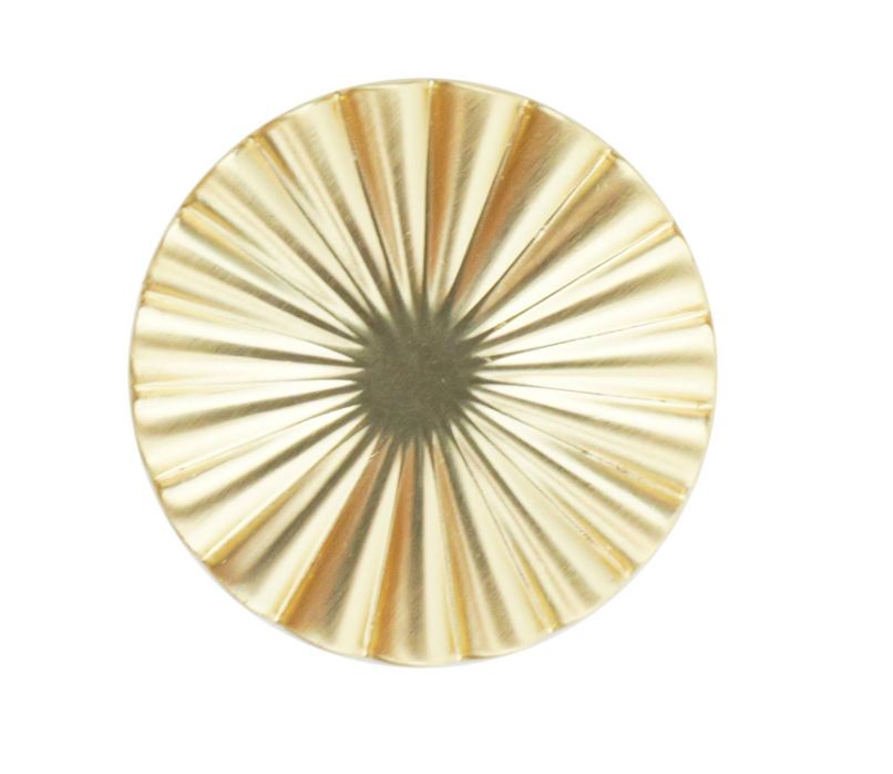 Round Knob 37mm Modern Chic Brushed Brass PK2
