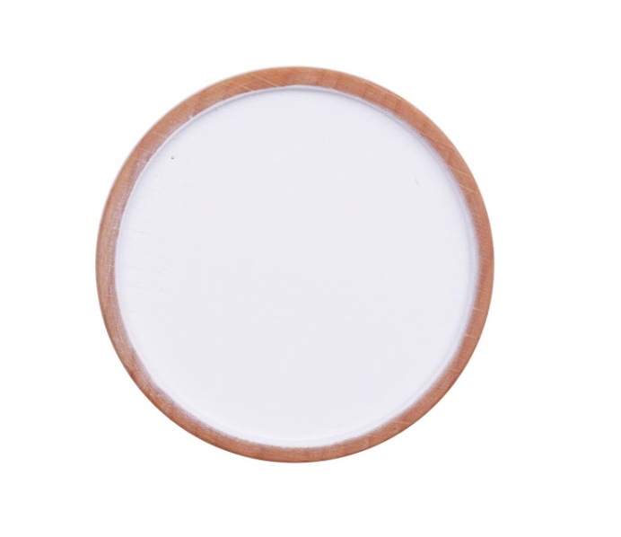 Knob - Centered 45mm White on Oak PK2 FSC100%