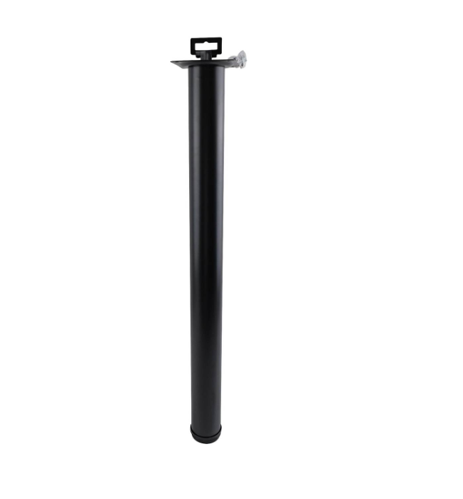 LEG FURNITURE METAL 60X710MM ADJ BLACK
