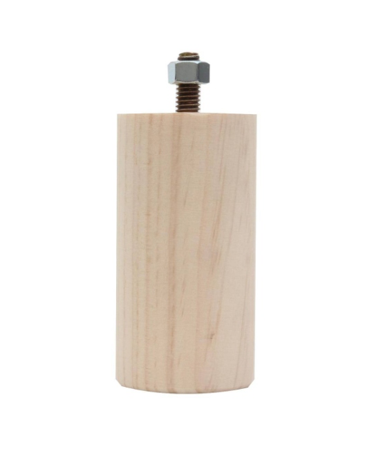 53X100MM ROUND RAW RUBBER WOOD LEG