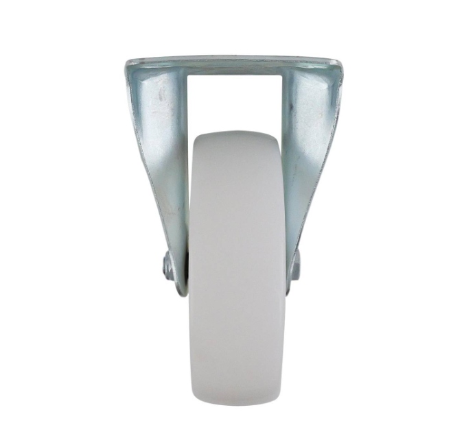 Castor White Polypropylene Fixed Plate 125mm