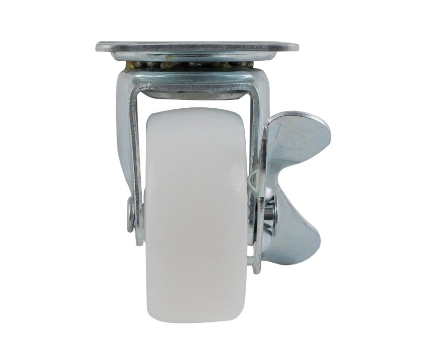 Castor White Polypropylene Swiv/Plate Brake 50mm