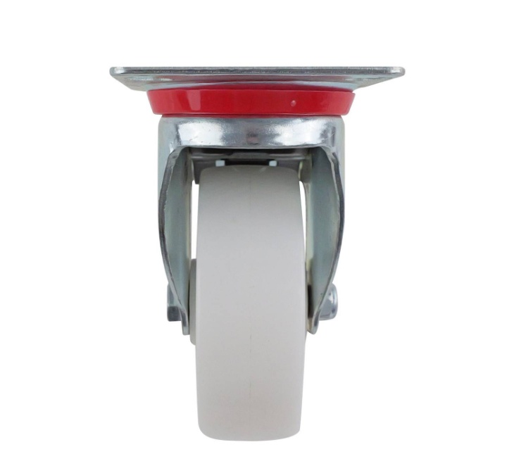 Castor White Polypropylene Swiv/Plate Brake 100mm