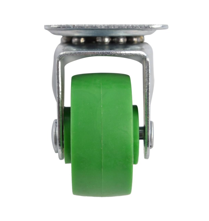 CASTOR SWIVEL PLATE D30 20KG - Polypropylene GREEN