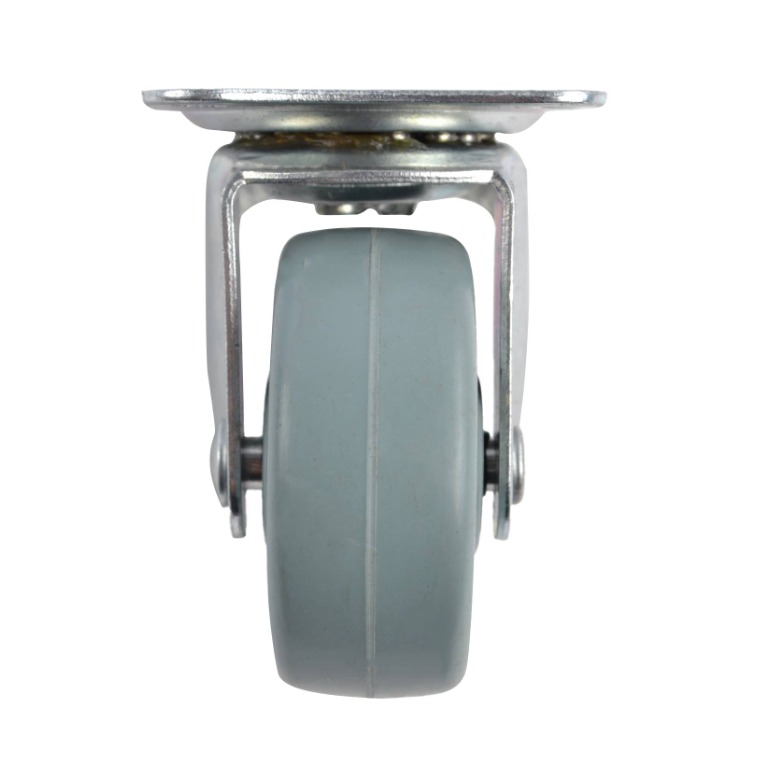 CASTOR SWVL PLATE D50 25KG - SOLID RUBBER