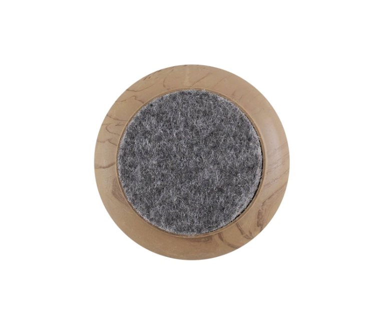 CastorCups FeltBase 44mm DkWoodGrain PK4