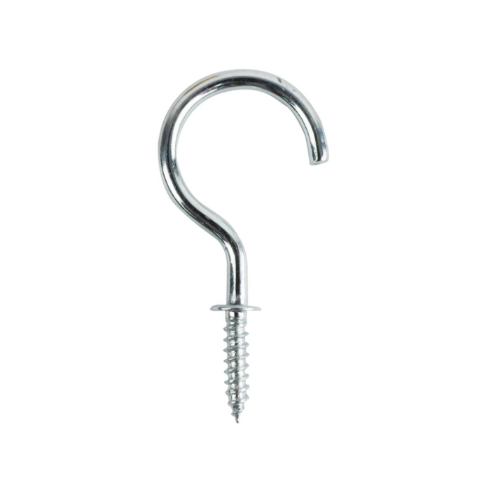 Cup Hooks - Shouldered 38mm BZP PK8