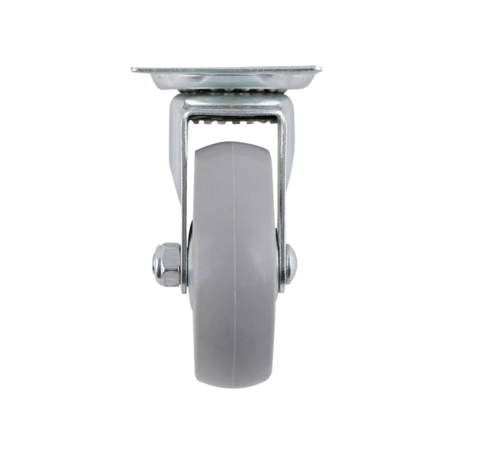 Castor - Swivel Plate Grey TPR 75mm