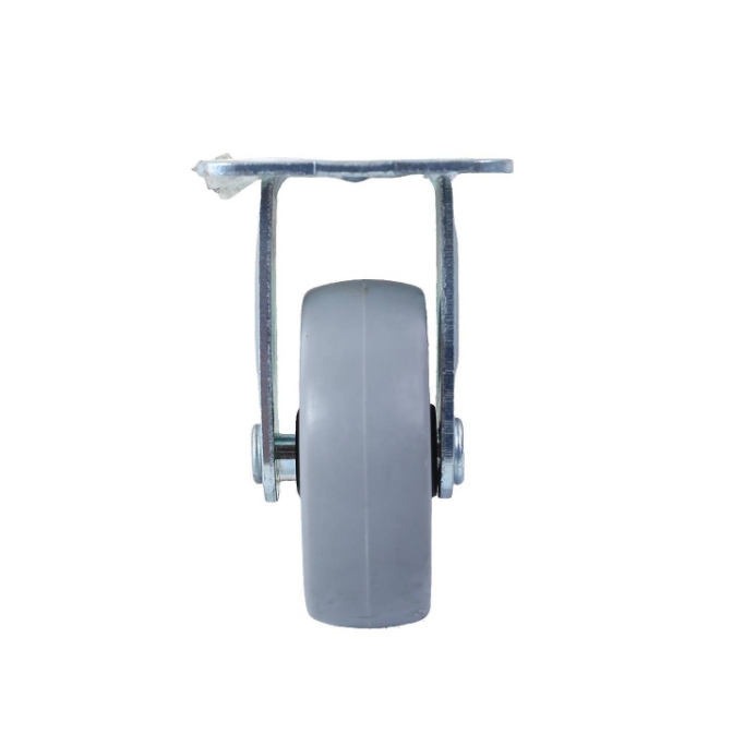 Castor - Fixed Plate Grey TPR 50mm