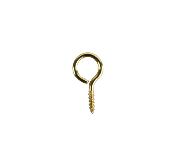 Screw Eyes - Mini 17mm Brass Plated PK30