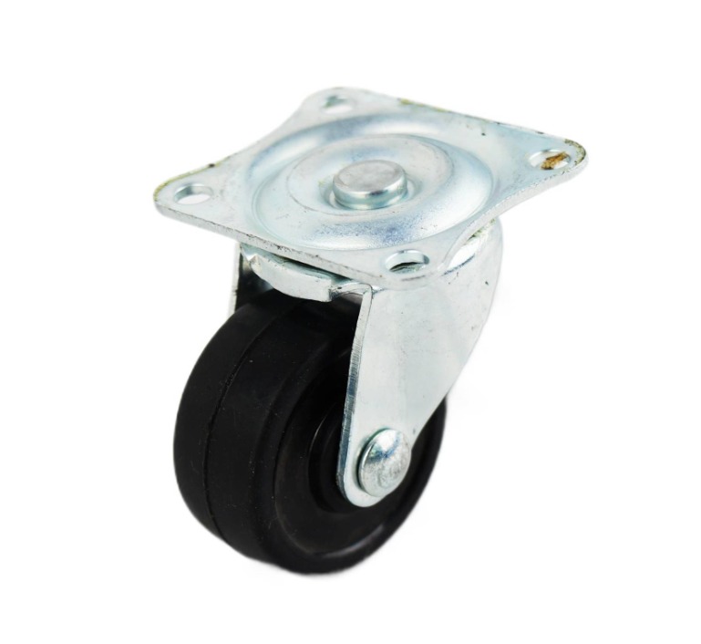 Castor Black Rubber Swiv/Plate 40mm
