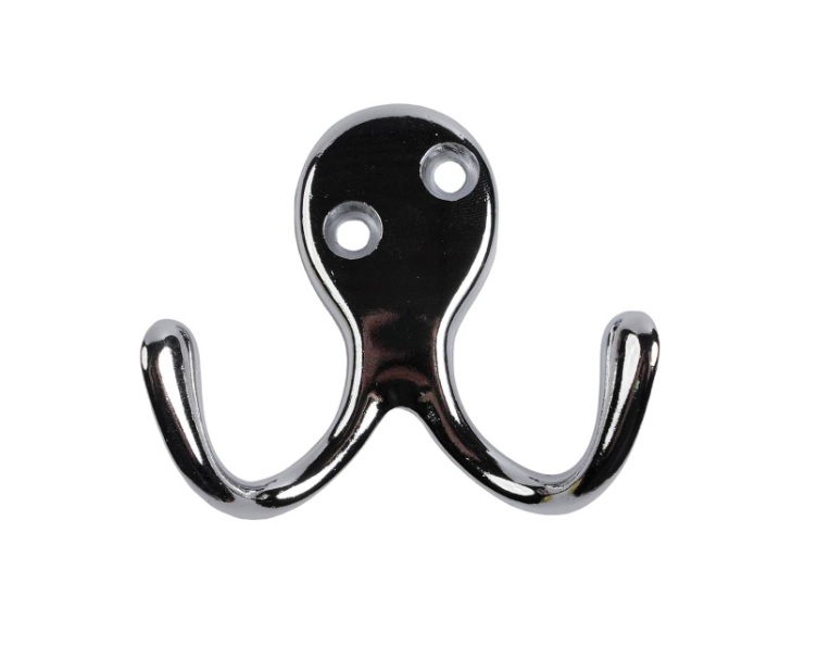 Double Robe Hook Chrome PK1
