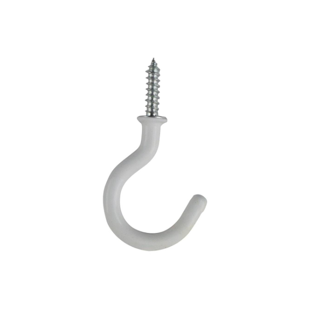 Cups Hooks Shouldered 38mm White PK6