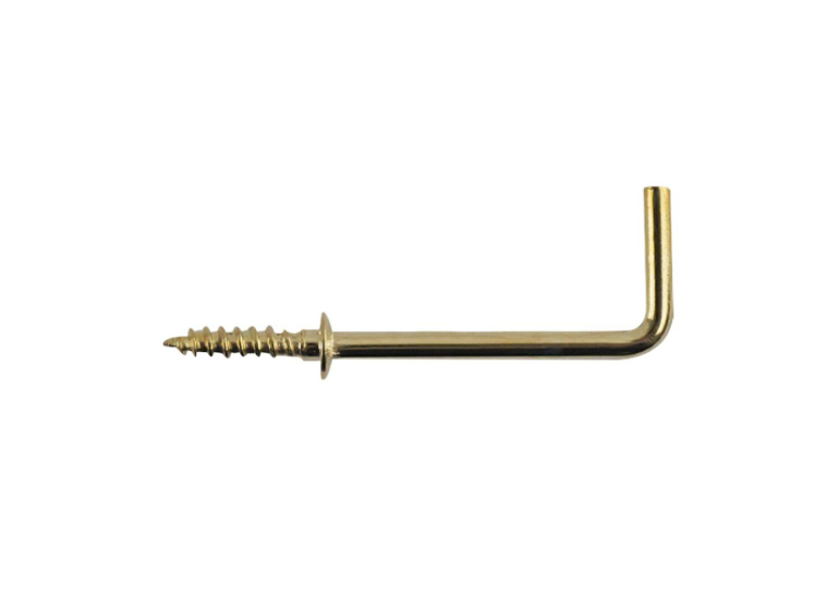 Cup Hooks Shouldered Square 38mm Brass Plated PK8